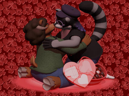 Valentine's Day Art With GF's Model